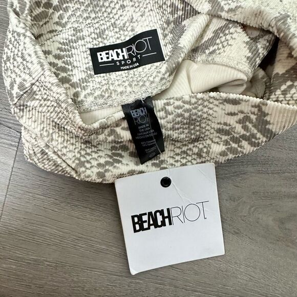 NWT Beach Riot Pink Animal Print Biker Shorts XS Size Active New - Picture 7 of 10